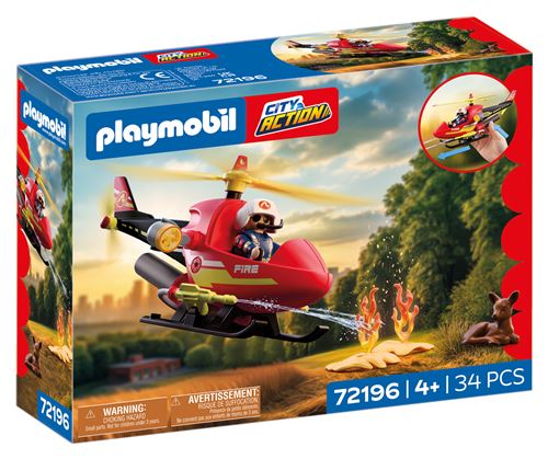 Playmobil Helicoptere De Pompiers