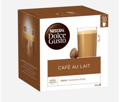 Boîte de 16 capsules Nescafe Dolce Gusto Café au Lait