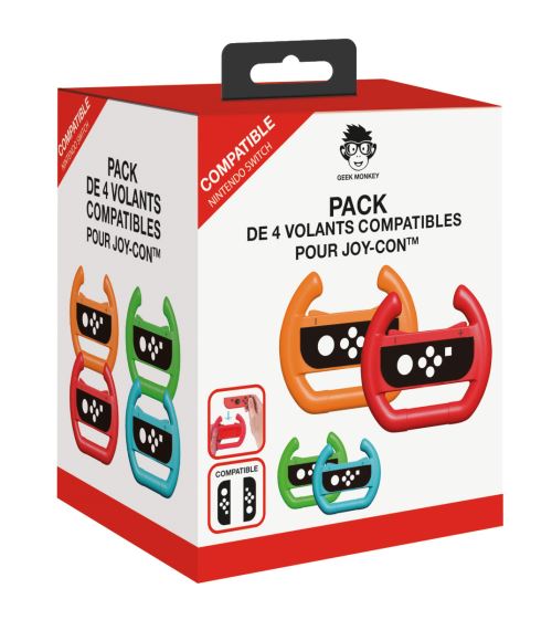 Pack Geek Monkeys van 4 stuurwielen  voor Nintendo Switch
