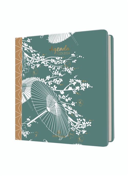 Agenda Scolaire Semainier Oberthur 2023 2024 Pefc Sakura Ombrelle 16 X 16 Cm S/S