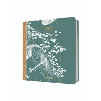 Agenda scolaire semainier Oberthur 2023 2024 PEFC Sakura Ombrelle 16 x 16 cm S/S