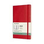 Agenda-carnet 2021 semainier Moleskine Souple grand format Rouge