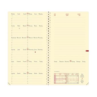 Agenda civil semainier spiralé QuoVadis 2022 Wild Italnotes Beige