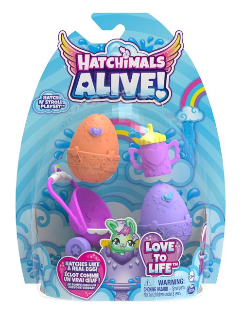 Hatchimal Multicolore Pack De 2 Figurines Hatchimals Avec Poussette
