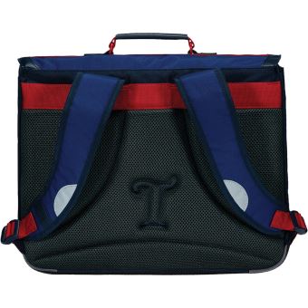 Cartable Tann's Les Chinés Léo 41 cm Bleu et Gris