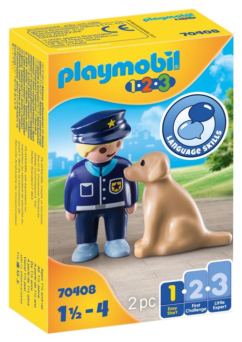 Playmobil 1.2.3 Policier avec chien