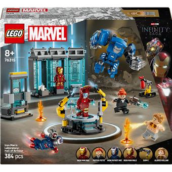 LEGO® Super Heroes 76315 Le laboratoire d’Iron Man : la salle des armures