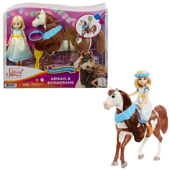 Poupée Abigaëlle Spirit et son cheval Boomerang Deluxe