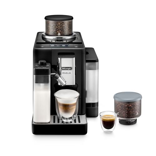 Machine à café expresso automatique Delonghi Rivelia Latte FEB4455.B 1450 W Noir Onyx