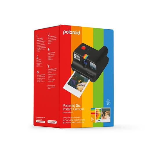 Coffret Appareil photo instantané Polaroid Go Génération 2 Noir + 16 films Go inclus