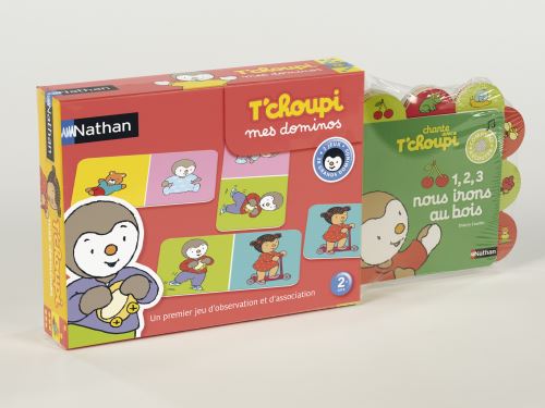 Domino avec livre sonore T'choupi Nathan