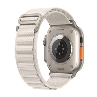 Apple Watch Ultra + Cellular, boîtier Titane 49mm avec Boucle Alpine Lumière Stellaire Taille L