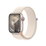 Apple Watch Series 9 GPS + Cellular 41 mm, boîtier en aluminium Stellaire avec boucle Sport Stellaire