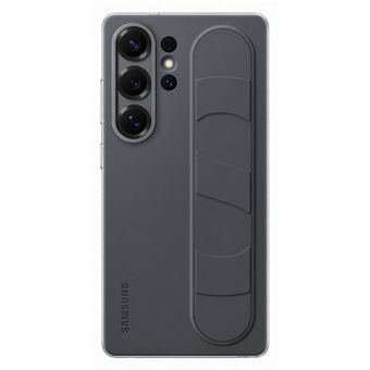 Coque en silicone avec lanière et support noir pour Samsung Galaxy S25 Ultra - 1