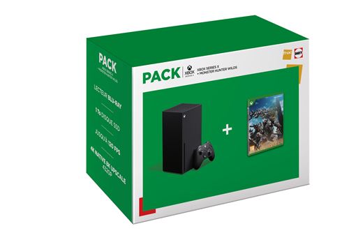Pack Fnac Console Xbox Series X Noir + Monster Hunter Wilds