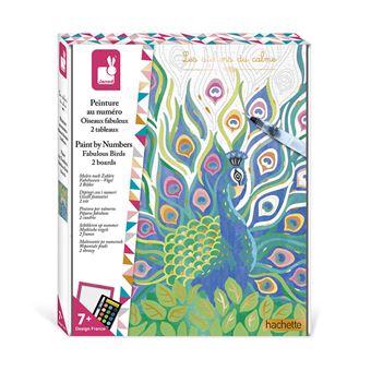Kit créatif Janod Peinture au numéro Oiseaux Fabuleux