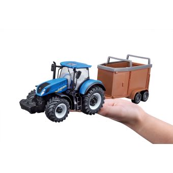 Collection ferme Bburago Tracteur New Holland avec remorque 1:43 Modèle aléatoire