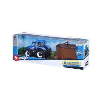 Collection ferme Bburago Tracteur New Holland avec remorque 1:43 Modèle aléatoire