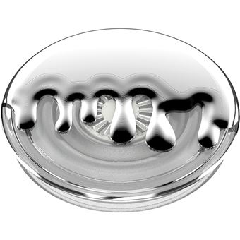 Popgrip Premium Chrome Drip Silver PopSockets