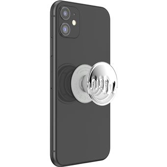 Popgrip Premium Chrome Drip Silver PopSockets