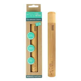 Etui pour brosse à dents en Bambou Feel Natural Beige - Achat & prix