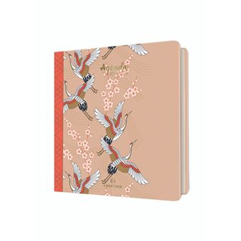 Agenda scolaire semainier Oberthur 2023 2024 PEFC Sakura Oiseaux 16 x 16 cm S/S