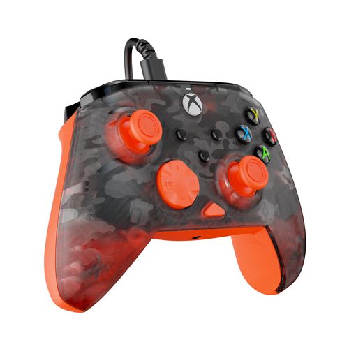Manette filaire Turtle Beach Rematch Core Camo Noir fantôme et Orange pour Xbox Series XS Xbox One et PC