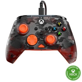 Manette filaire Turtle Beach Rematch Core Camo Noir fantôme et Orange pour Xbox Series XS Xbox One et PC