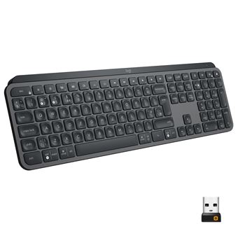 Clavier rétroéclairé sans fil Bluetooth Logitech MX Keys Noir graphite