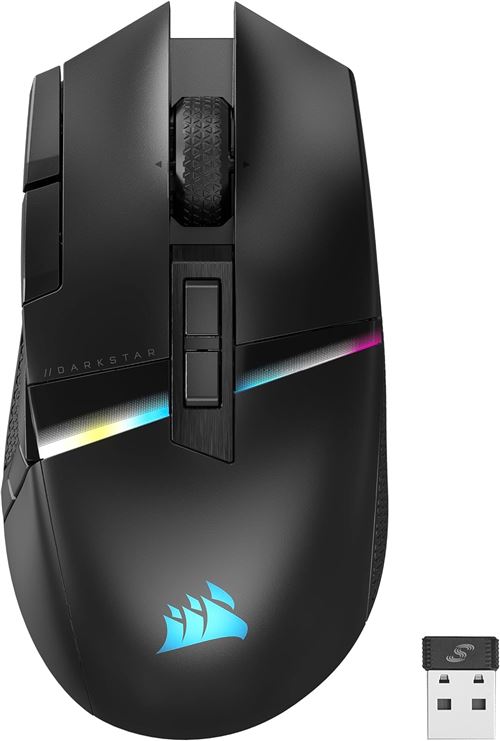 Souris gaming avec et sans fil Corsair Darkstar Wireless Noir