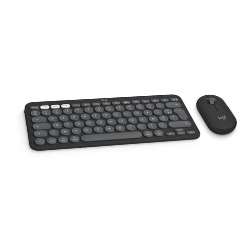 Ensemble Clavier et Souris Logitech Pebble 2 Combo for Mac – Sans Fil, AZERTY, Bluetooth - vue 2