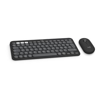 Ensemble clavier Azerty et souris sans fil Bluetooth Logitech Pebble 2 Combo pour Mac Graphite