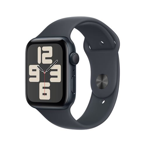 Apple Watch SE GPS 44 mm Boîtier en Aluminium Minuit avec Bracelet Sport Minuit M/L version 2024