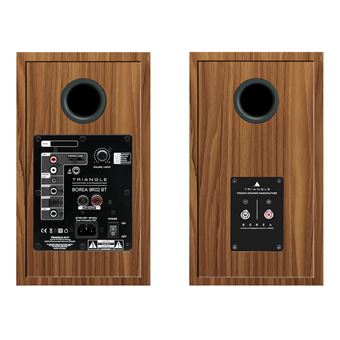 Enceinte connectée HiFi sans fil Bluetooth Borea BR02 BT Chêne Vert Vendue par paire