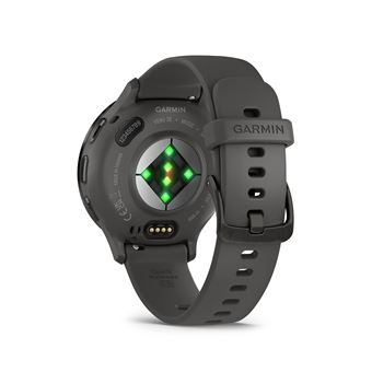 Montre connectée Garmin Venu 3S 41mm en acier Gray, boîtier gris foncé et bracelet en silicone gris foncé