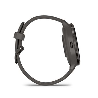 Montre connectée Garmin Venu 3S 41mm en acier Gray, boîtier gris foncé et bracelet en silicone gris foncé