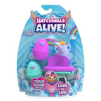 Pack de 2 Figurines Hatchimal avec chaise haute