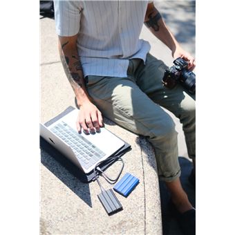 Disque SSD Externe Samsung Portable T7 Shield MU-PE1T0R/EU USB Type C 1 To Bleu