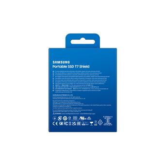 Disque SSD Externe Samsung Portable T7 Shield MU-PE1T0R/EU USB Type C 1 To Bleu