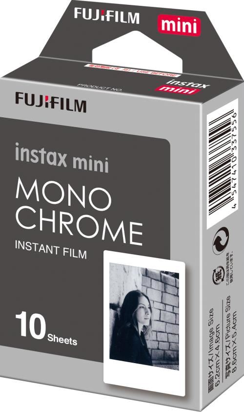 Fujifilm Monochrome Instax Mini Pack 10 Belichtung Schwarzweißfilm