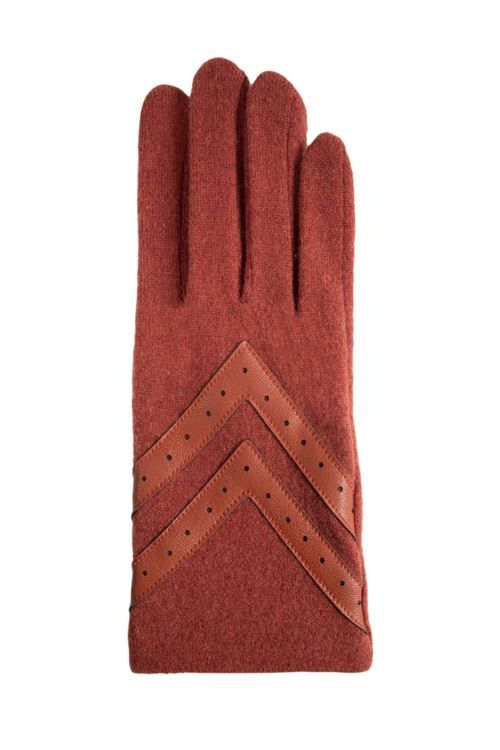 Gants femme en laine compatibles écrans tactiles Isotoner Mandarine