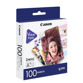 Pack de 100 feuilles Zink ZP-2030 pour Canon Zoemini 1 et 2