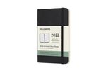 Agenda semainier Moleskine Horizontal Format de poche Couverture souple 2022 Noir