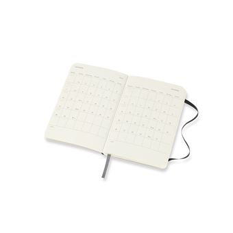 Agenda semainier Moleskine Horizontal Format de poche Couverture souple 2022 Noir