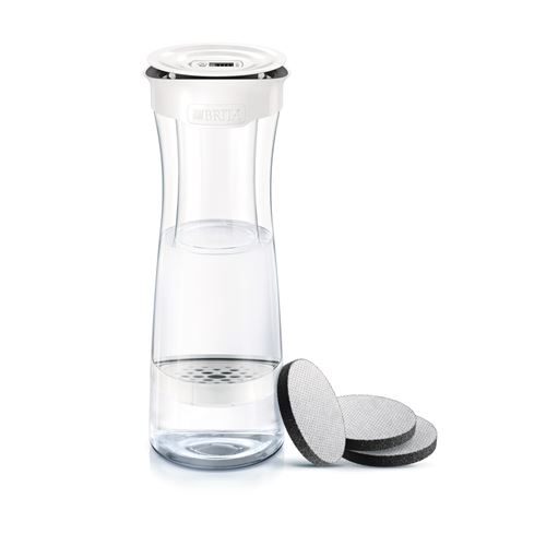 Bouteille filtrante Brita 1,3L Blanc avec 3 Microdiscs filtrants inclus