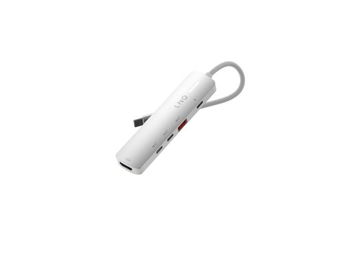 Hub USB-C Lnq Multiports 5 en 1 Pro 140 W Blanc
