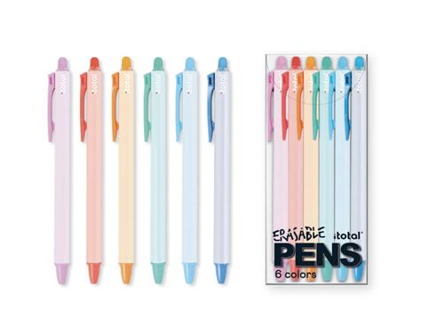 Set Stylos à bille effaçables Itotal 6 Couleurs Modèle aléatoire