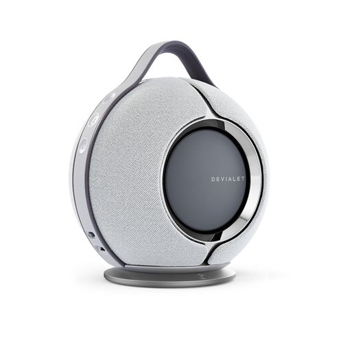 Devialet Gris Enceinte Connectée Hi-Fi Mania Light Grey Avec Station De Charge