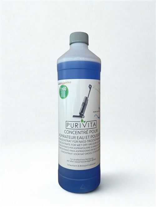Concentré pour aspirateur balai eau et poussière Purivita 1 L