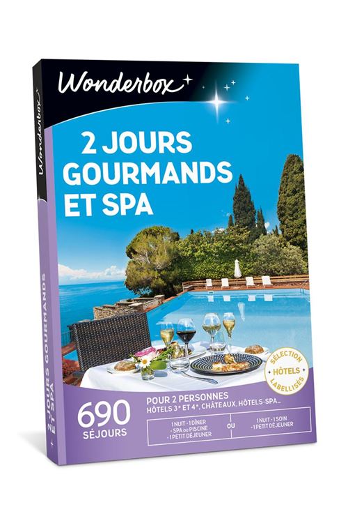 Coffret cadeau Wonderbox Escapade gourmande et spa